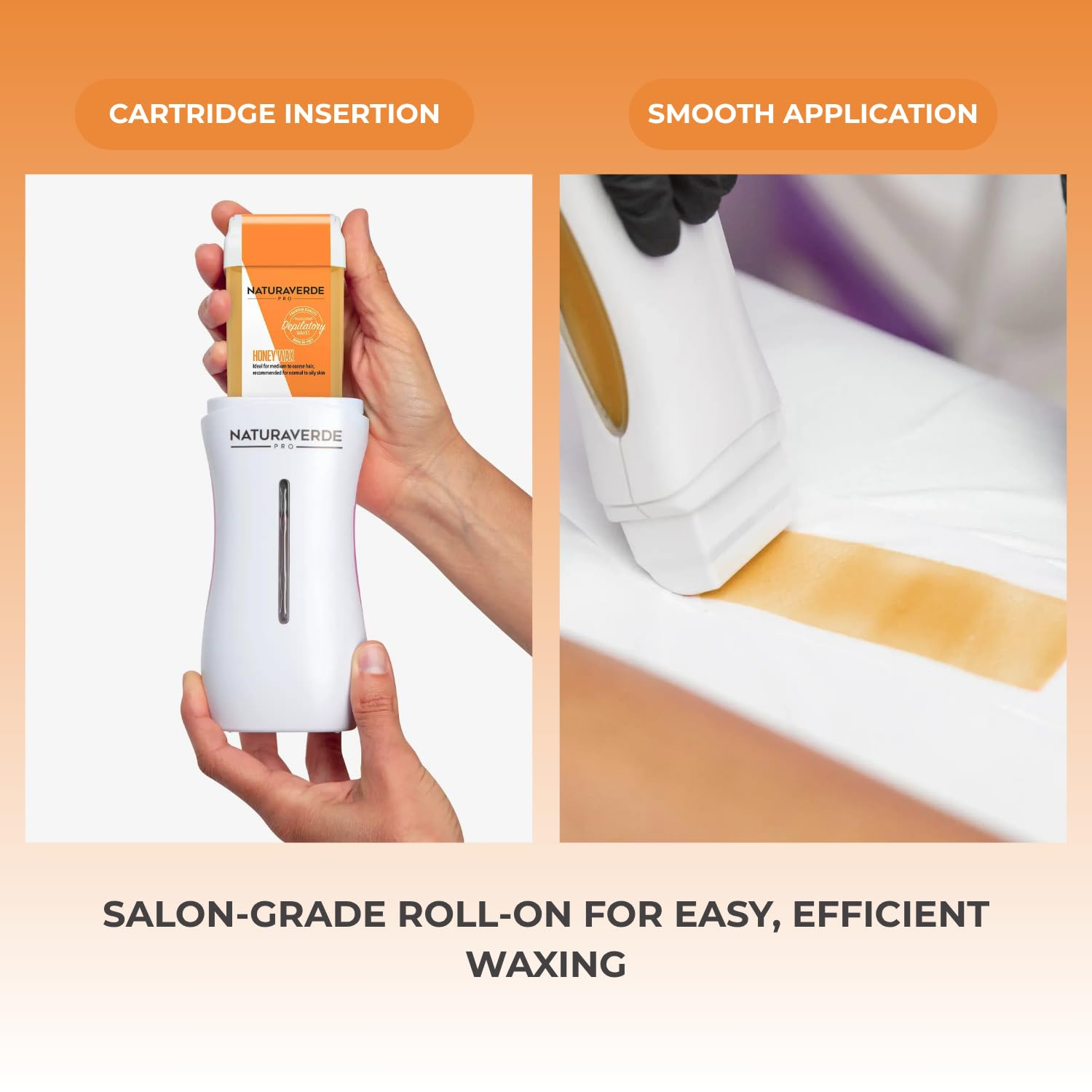 Naturaverdepro Deluxe Pink Roll On Wax For Hair Removal On Legs, Arms, Chest, Body Wax Hair Remover For Women, Formulated With Soothing Emollients - 3.38 Oz : Beauty & Personal Care