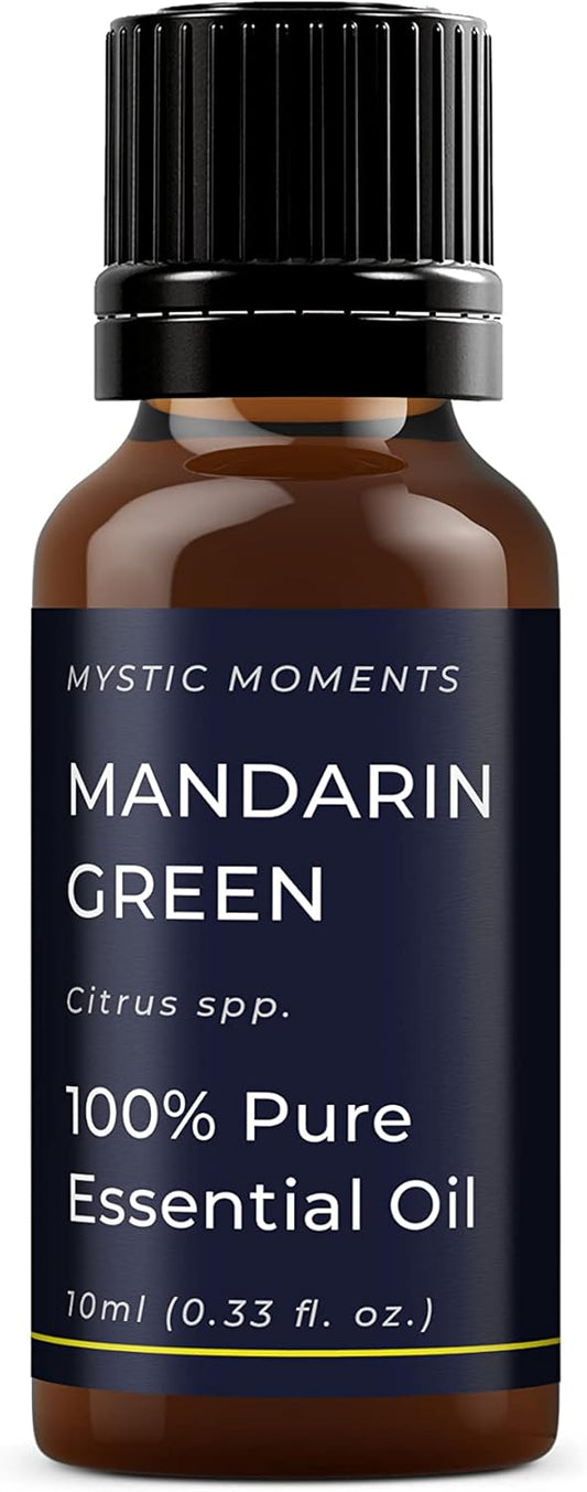 Mystic Moments | Mandarin Green Essential Oil 10ml - Pure & Natural oil for Diffusers, Aromatherapy & Massage Blends Vegan GMO Free