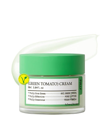 Fully Green Tomato Facial Cream, Pore Lifting With 65% Green Tomato Extract And Vitamin C, Facial Moisturizer For Hydration And Elastcity, Fragrance Free, Vegan & Dermatologically Tested, 3.04 Fl,Oz