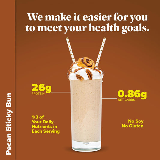 Keto Chow Pistachio | Keto Meal Replacement Shake Powder | Nutritionally Complete | Low Carb | Delicious Easy Meal Substitute | Protein Rich You Choose The Fat | 21 Meal Serving