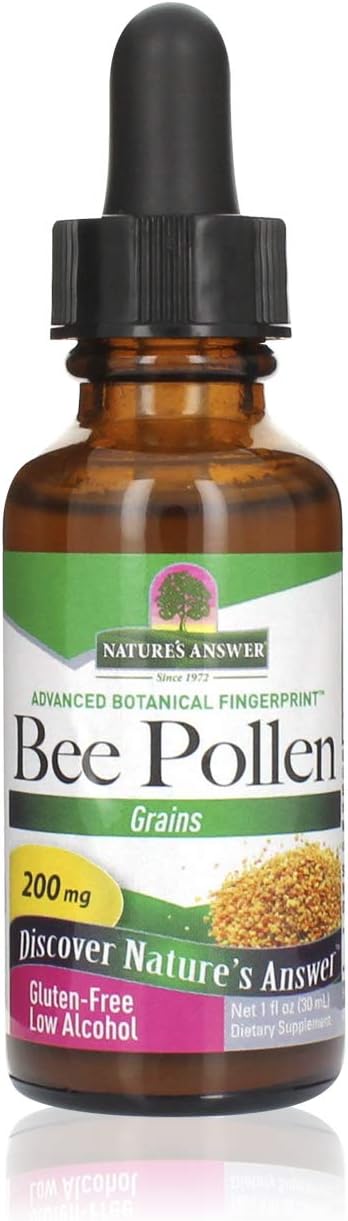 Nature'S Answer Bee Pollen Supplement With Organic Alcohol, 1-  | Packed With Enzymes & Vitamins | Natural Proteins | Promotes Overall Wellness