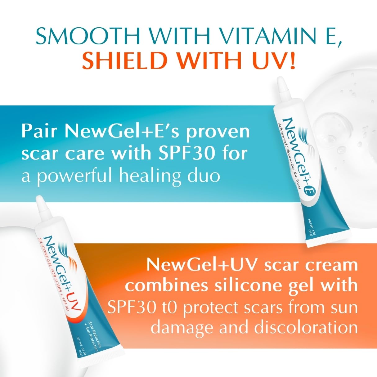 Newgel Plus Uv By Mynewgel Advanced Silicone Scar Gel For Old And New Scars With Spf30 Mineral Non-Chemical Sunscreen, Ideal For Protecting Scars From Harmful Ultraviolet Rays, 15G (0.5 Oz) : Beauty & Personal Care