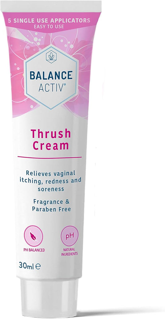 Balance Activ | Thrush Cream | Internal & External Use | Works Naturally | Relieves Symptoms & Prevents Recurrence | 5 Applicators (30ml) | Pack of 1