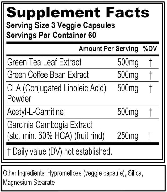 EVL Weight Loss Support Pills - Premium Multipurpose Appetite Metabolism and Fat Loss Support for Men and Women - LeanMode with Green Coffee Bean Extract CLA and Garcinia Cambogia - 60 Servings