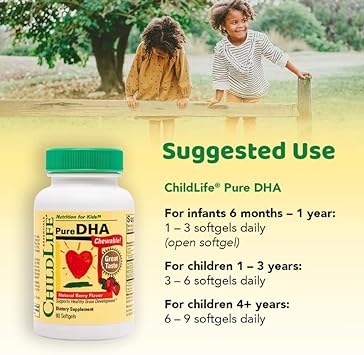 Child Life Pure DHA Dietary Supplement, 90 Soft Gel Capsules (Pack of 