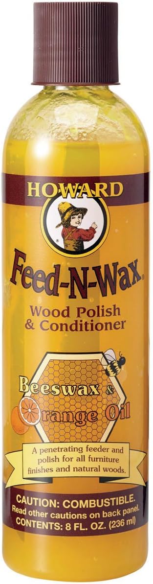 Howard Products Feed-N-Wax Wood Polish & Conditioner, 8 oz, Orange : Health & Household