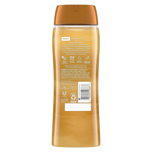 Suave Essentials Gentle Body Wash Milk & Honey 6 Count With A Sweet Oil Blend Essence Infused With Vitamin E & Honey Extract 18 Oz