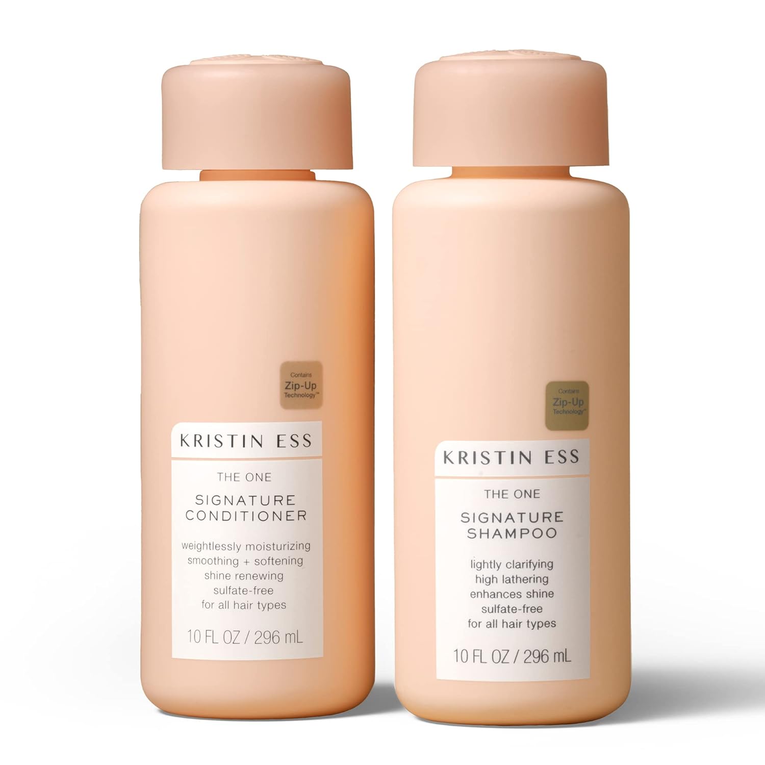 Kristin Ess Signature Salon Sulfate Free Shampoo Conditioner Set For Moisture, Softness + Shine - Anti Frizz - Vegan + Color Safe - Clarify, Hydrate + Repair Oily, Dry, Fine, Curly, Coily + Thick Hair