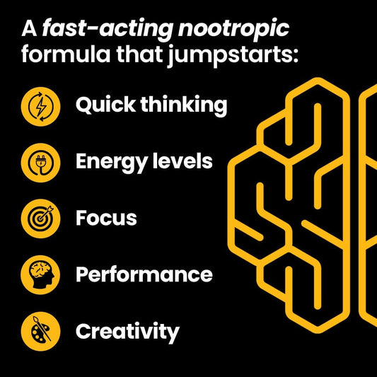 Neuroq Quick Thinking Supplement Pills - Boosts Alertness + Supports Mental Focus & Concentration - L-Theanine, Caffeine, L-Tyrosine & Beta-Alanine - 60 Capsules