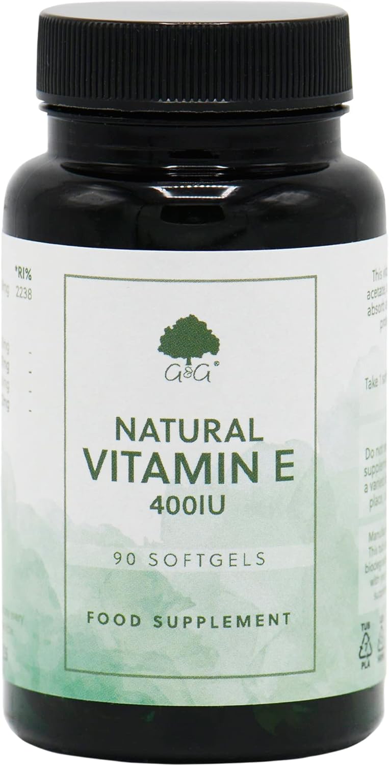 Vitamin E Softgels | 400Iu Vitamin E Per Softgel | D-Alpha Tocopherol Acetate Vitamin E | 90 Softgels | G&G Vitamins
