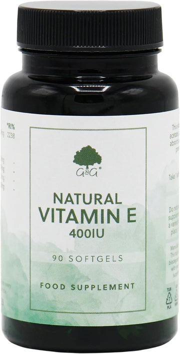 Vitamin E Softgels | 400Iu Vitamin E Per Softgel | D-Alpha Tocopherol Acetate Vitamin E | 90 Softgels | G&G Vitamins