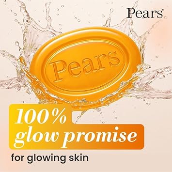 Pears Natural Amber Soap Bars 125G 12 Pack + 1X Soap Bag