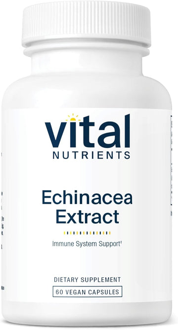 Vital Nutrients - Echinacea Extract - Immune System Support - 60 Vegetarian Capsules per Bottle - 1000 mg