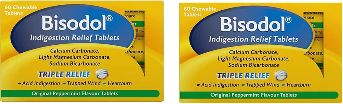 Shareban Triple Action 60 Indigestion Relief Tablets To Trapped Wind, Acid Indigestion & Heartburn,60 Count (Pack Of 2)