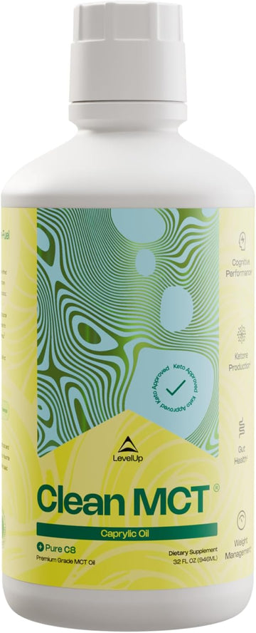 Levelup Clean Mct Oil Capsules - 100% Caprylic C8 For Energy, Focus, Weight Management, Gut Health, Brain Superfuel - Keto Supplement For Ketogenic Diet And Ketones - Non-Gmo (280 Count)