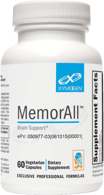 XYMOGEN MemorAll - Brain Support Supplement - Vitamins + Botanicals Th