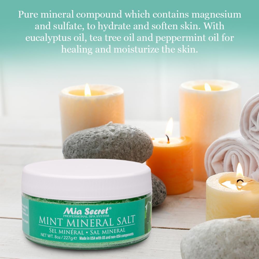 Mia Secret Mint Mineral Salts For Spa (8Oz) : Beauty & Personal Care