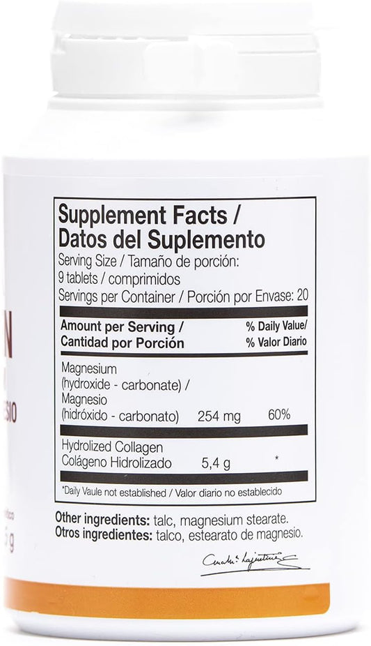 Ana Maria Lajusticia Collagen With Magnesium 180 Tabs - Healthy Teeth, Skin & Bones - Energy-Full - Gluten-Free - Easy-To-Use - Rejuvenates Your Skin & Strengthens Nervous System - From Spain