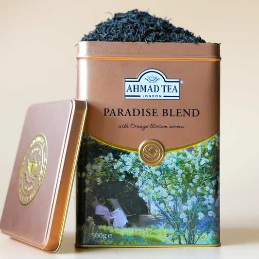 Ahmad Tea Paradise Blend, Premium Loose Leaf, Orange Blossom Black Tea, 500G. Naturally Caffeinated And Sugar Free