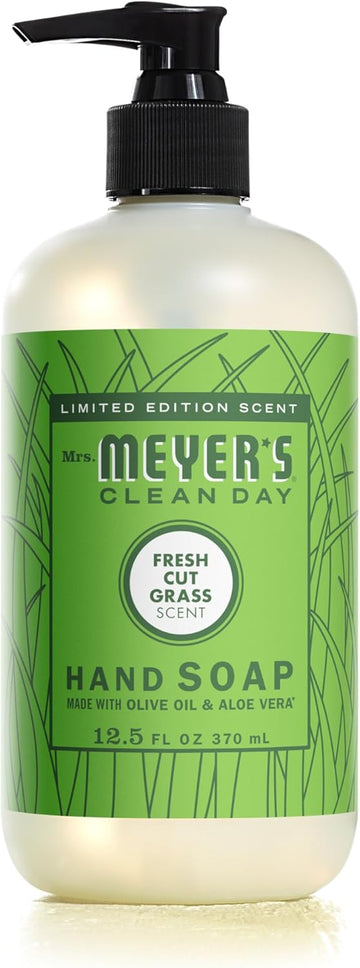 Mrs. Meyer'S Clean Day Liquid Hand Soap, Fresh Cut Grass Scent, 12.5 Ounce Bottle