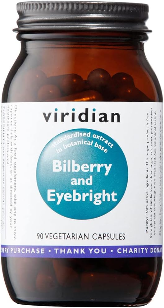 Viridian Bilberry With Eyebright (Organic Base): 90 Veg Caps