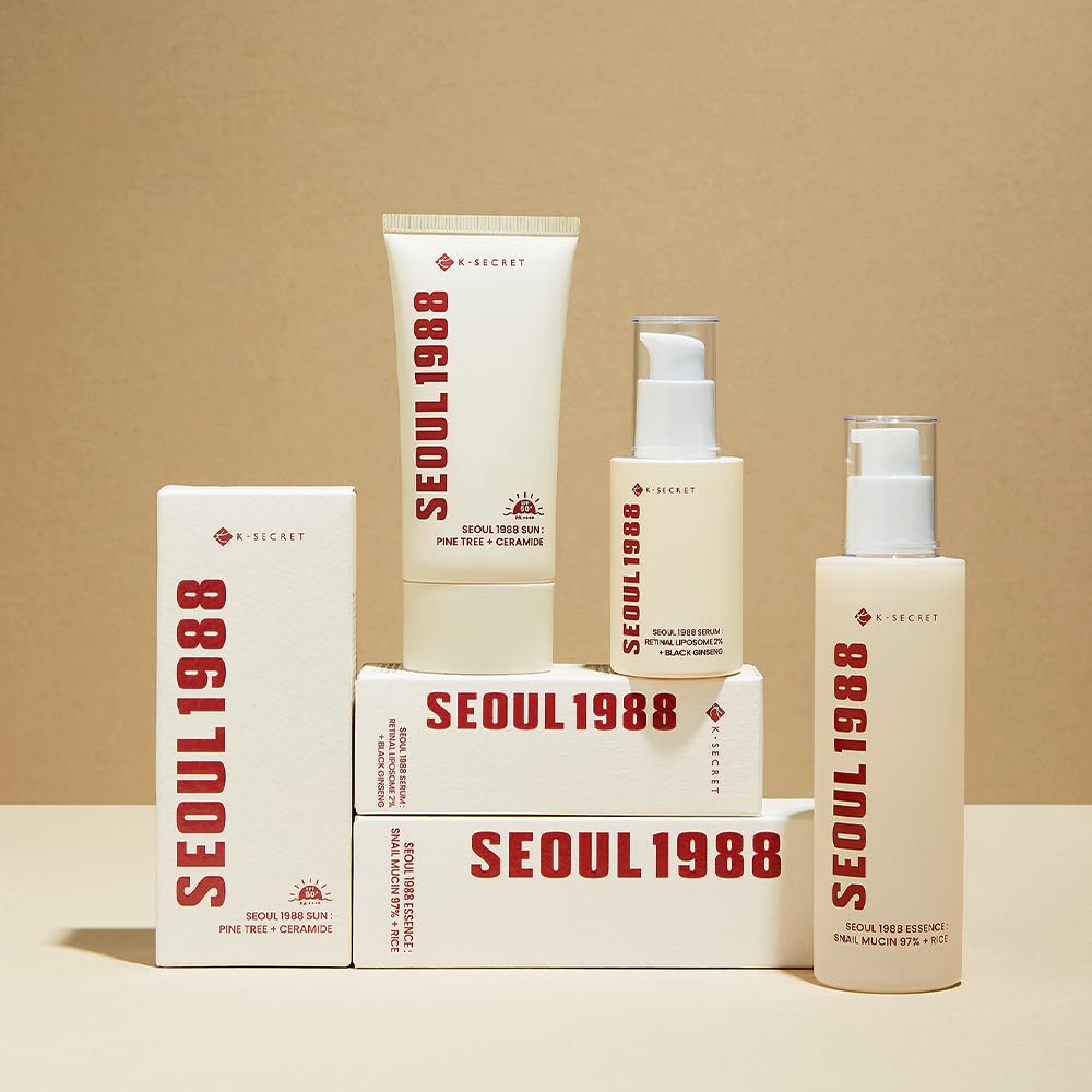 Ksecret Seoul 1988 Essence 100Ml/3.38Fl.Oz, Serum 30Ml/1.01Fl.Oz & Sunscreen 50Ml/169.Fl.Oz