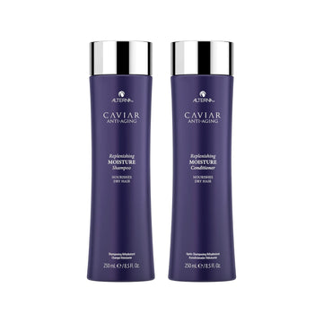 Alterna Caviar Anti-Aging Replenishing Moisture Shampoo And Conditioner Standard Set, 8.5Oz Each | Protects, Restores & Hydrates | Sulfate Free