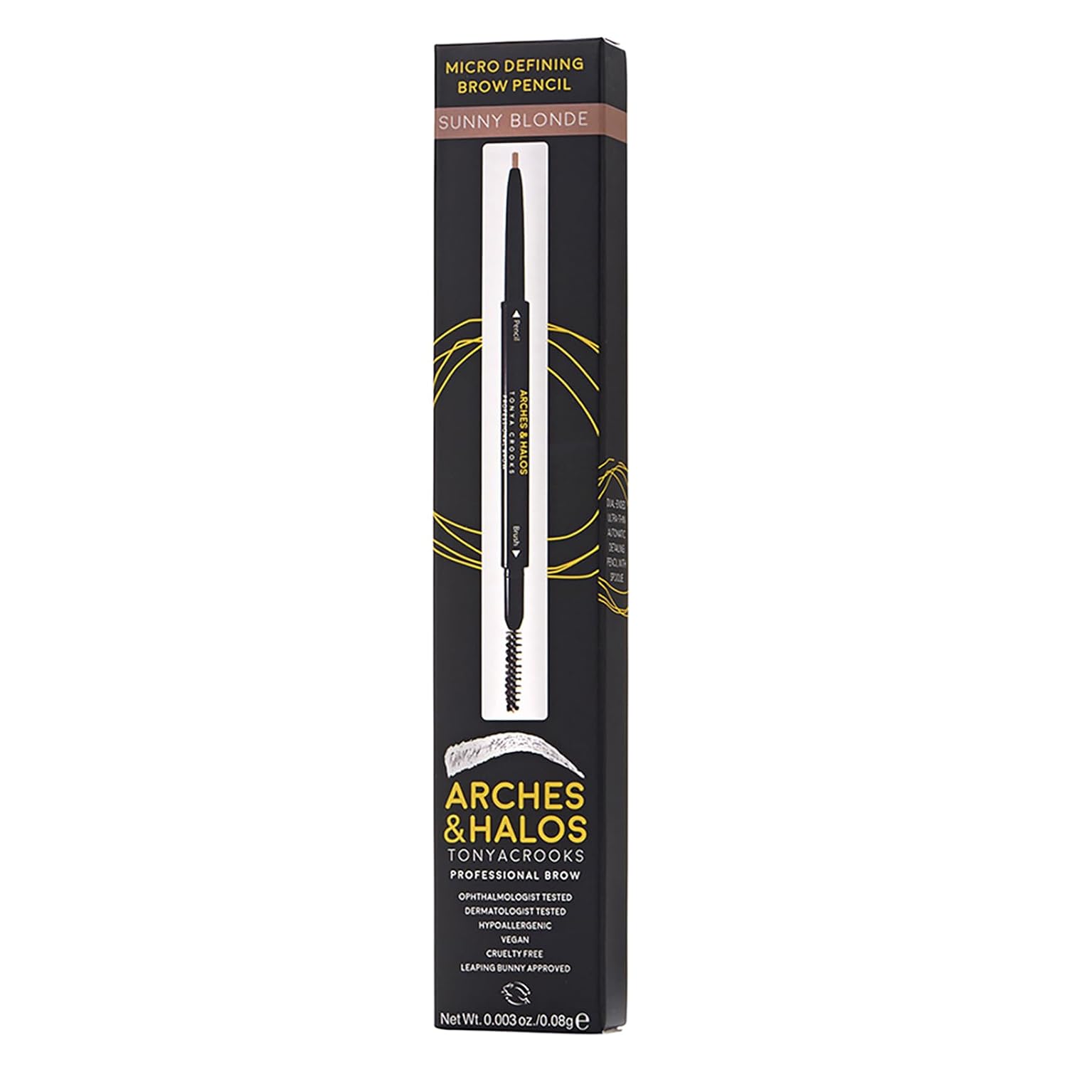 Arches & Halos Micro Defining Brow Pencil - For A Fuller And More Defined Brow, Long-Lasting, Smudge Proof - Vegan And Cruelty Free Makeup - Sunny Blonde, 0.003 Oz : Beauty & Personal Care