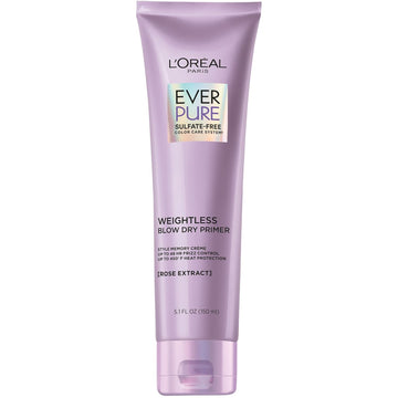 L'Oreal Paris Blow Dry Primer For 48 Hr Frizz Control, Sulfate Free, Everpure 5.1 Fl Oz