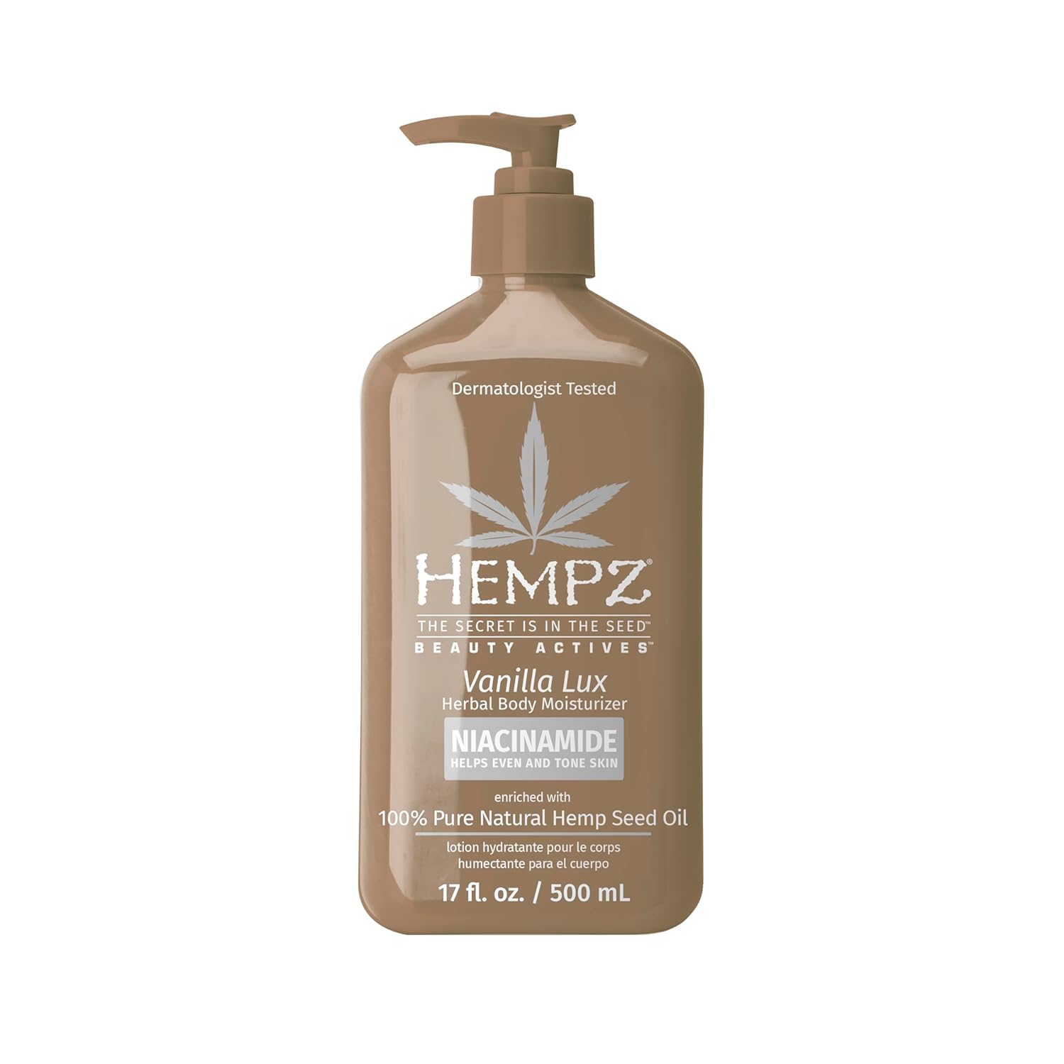 Hempz Vanilla Lux Herbal Body Moisturizer 17 Oz