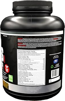 Extreme Mass Weight Gainer Muscle Builder, 10 Lb (4.54 Kg) With Less Sugar For Intense Workout Training Made Of High Calorie Fortified Whey Protein (Vanilla)