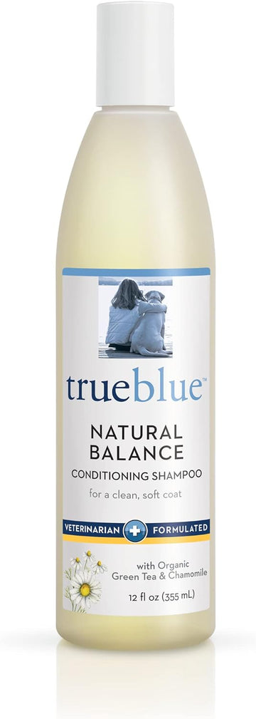 TrueBlue Natural Balance Conditioning Dog Shampoo with Green Tea & Chamomile - Cleansing Wash, Deodorizing, Moisturizing – Toxin Free, Natural Botanical Blend – Tearless Cleaner – 12 Fl. Oz