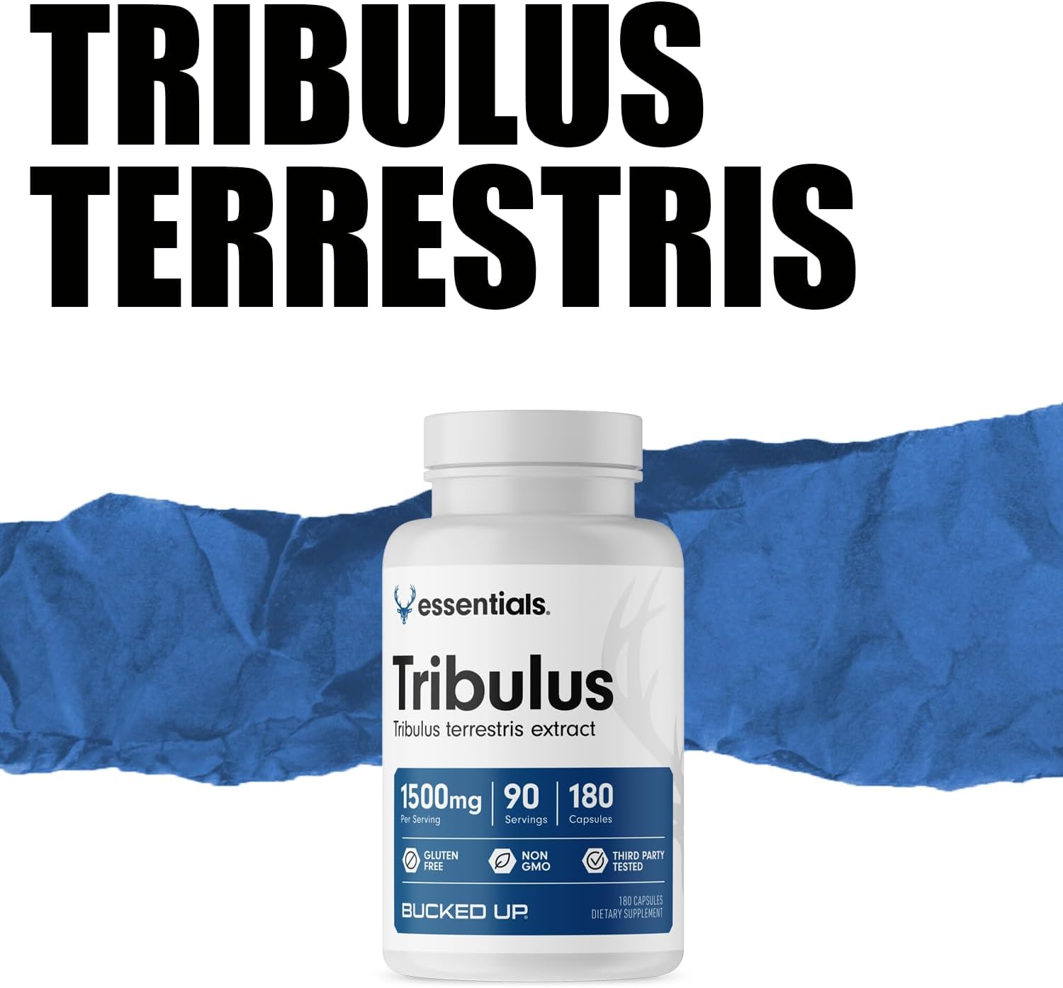 Bucked Up Tribulus 1500mg Per Serving, Essentials (90 Servings, 180 Capsules) : Health & Household