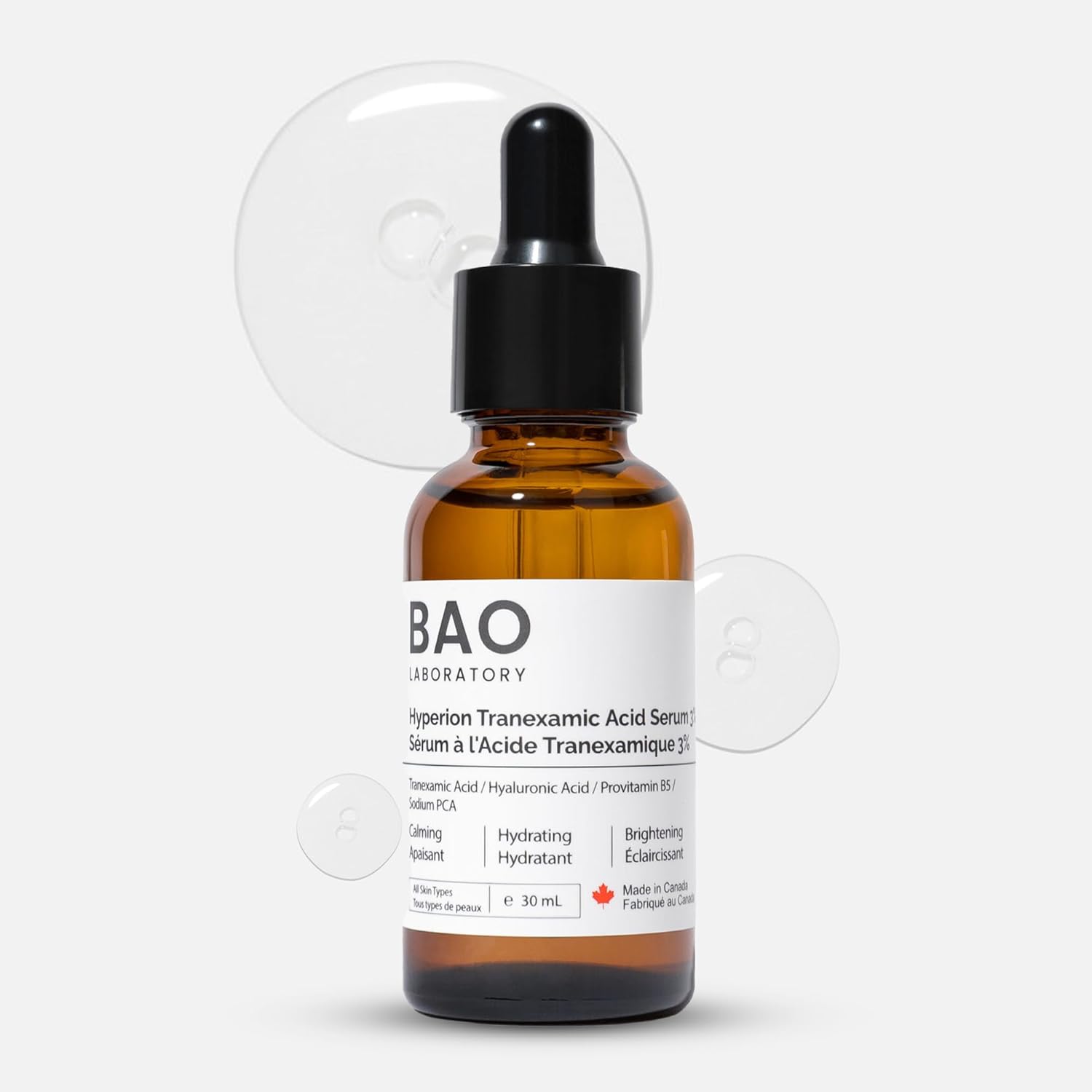 3% Tranexamic Acid Serum With Provitamin B5/Hyaluronic Acid – Soothing Hydrating & Radiant Skin Formula - 30Ml