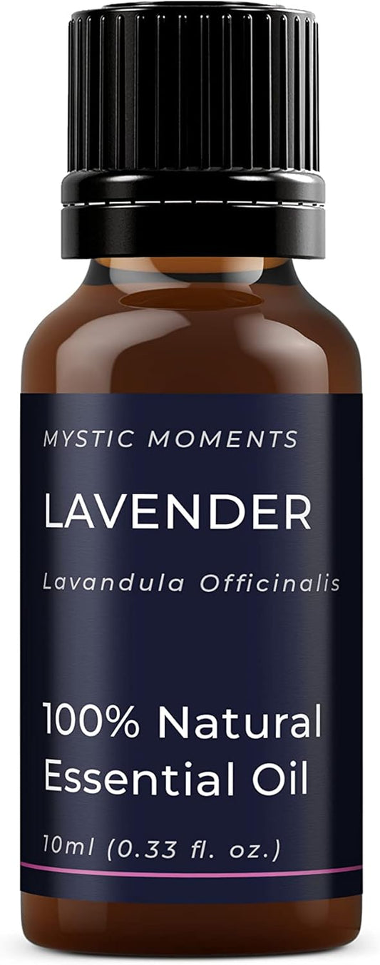 Mystic Moments | Lavender Essential Oil 10ml - Natural oil for Diffusers, Aromatherapy & Massage Blends Vegan GMO Free