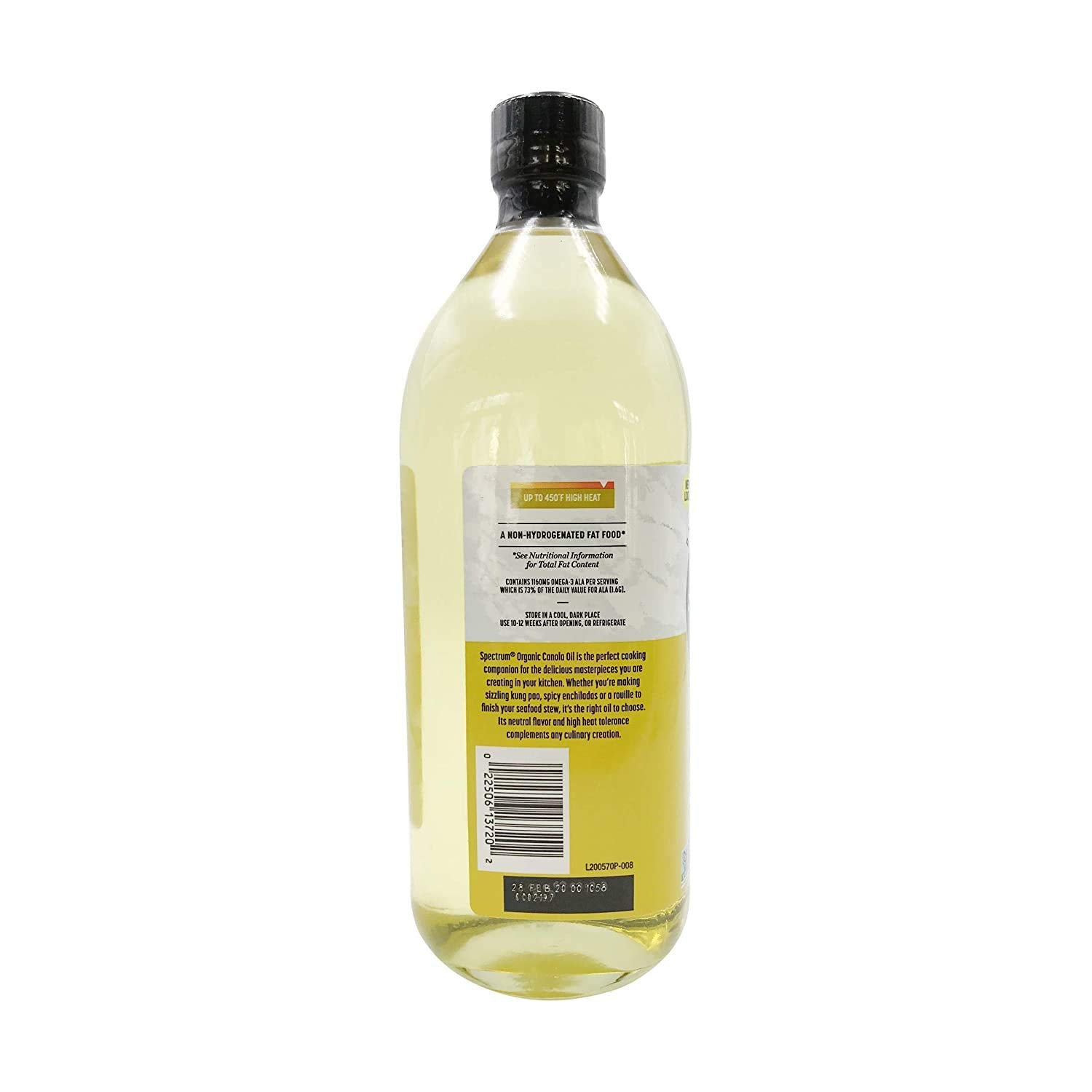 Spectrum Culinary, Organic Canola Oil, Refined, 32 Fl.Oz (Pack of 12) : Grocery & Gourmet Food