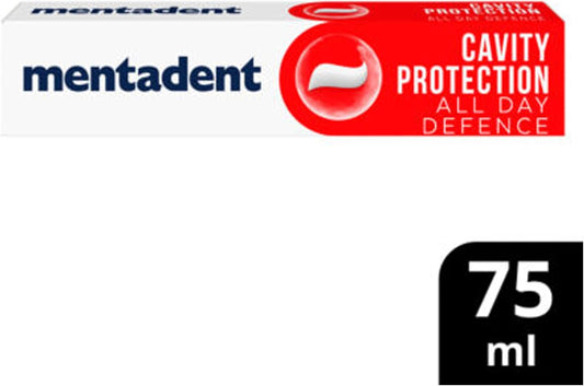 Mentadent Cavity Protection Toothpaste 75Ml, Family Protection, 10X Stronger Teeth | With Fluoride And Calcium | All Day Defence | Click ' ' To Make Your Bulk Buy!
