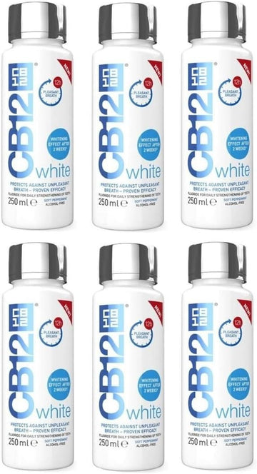 CB12 WHITE MOUTHWASH 250ML (Pack of 4)
