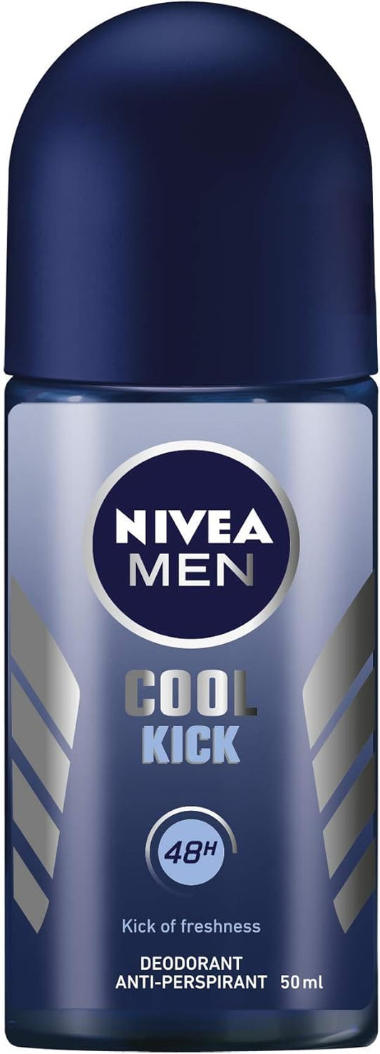 Nivea Men Dry Fresh Roll-On Deodorant 6 X 50 Ml, Men'S Air Freshener With Dual Active Formula, Anti-Breathable Deodorant For 72 H Intense Freshness On The Skin
