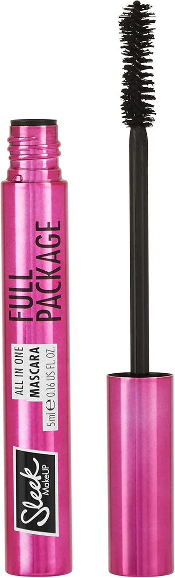 Sleek Makeup Full Package All In One Mascara, Amplified, Dramatic Lash Effect, Vegan Friendly, Black, 5Ml
