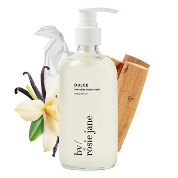 By Rosie Jane Everyday Body Wash (Rosie) - Hydrating Body Wash Made With Organic White Tea Extract & Cocoa Extract - Repairs Skin Elasticity & Collagen - Vegan & Non-Toxic (8 Fl Oz)