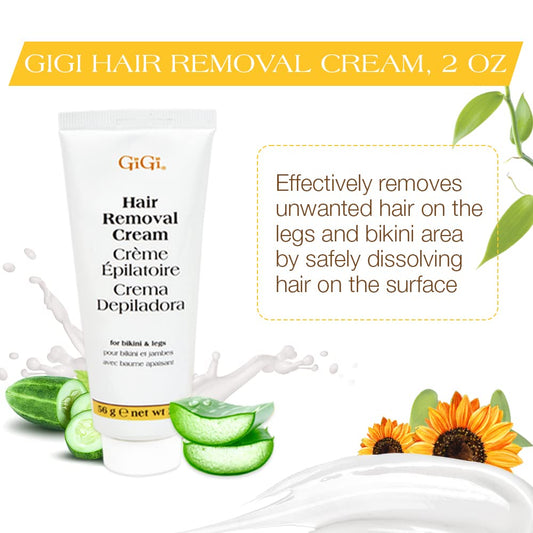 Gigi Hair Removal Cream With Calming Balm For Legs And Bikini Area