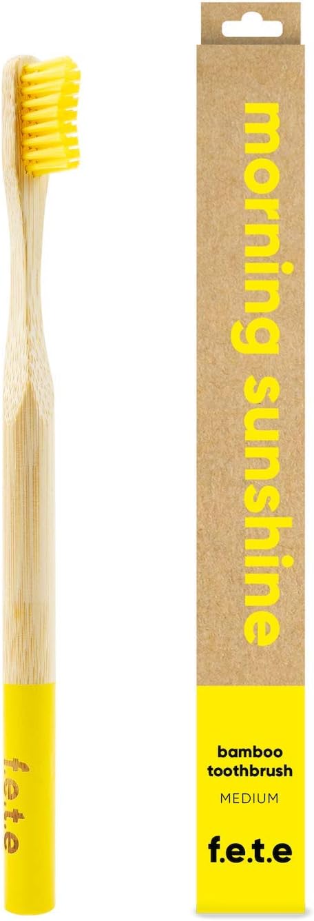 f.e.t.e | Morning Sunshine Bamboo Toothbrush | Biodegradable & Compostable Handle | Recyclable Medium Bristles | Sustainable | Vegan : Amazon.co.uk: Health & Personal Care
