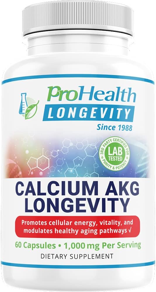 ProHealth Calcium AKG Longevity (Alpha Ketoglutarate) (1,000 mg per 2