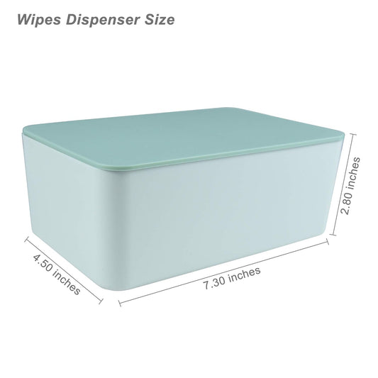 Diaper Wipes Dispenser, Tissue Storage Box Case, Wet Wipe Dispenser Holder With Lid For Home, Office, Cars (Green)