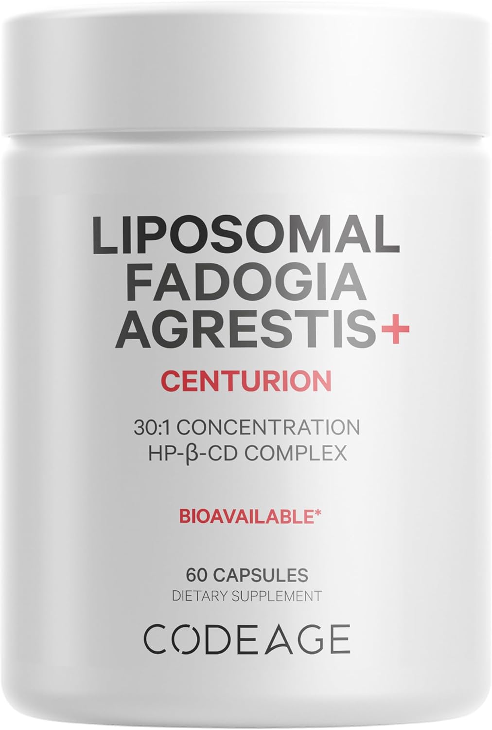 Codeage Liposomal Fadogia Agrestis 600Mg Supplement - 30:1 Extract - Vitamin D3 Zinc Fenugreek - Bioperine Black Pepper - 2-Month Supply - 1 Capsule Daily - Vitality Athletic Performance - 60 Capsules