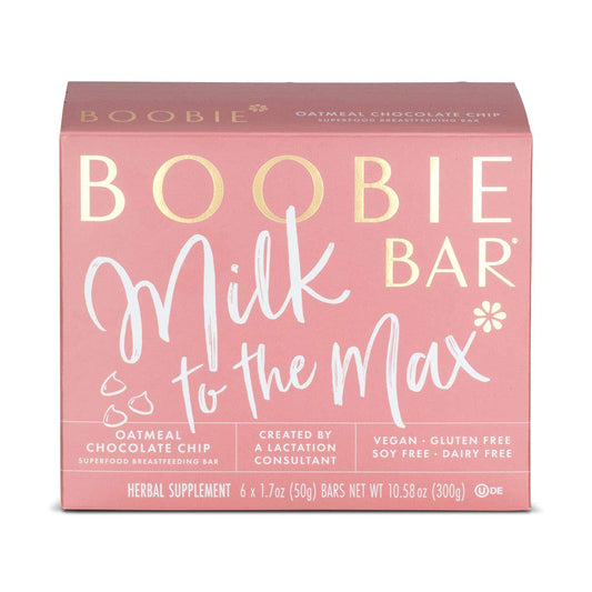 Boobie Bar Superfood Lactation 1.7 Ounce Bars Package May Vary, Oatmeal Chocolate Chip, 6 Count