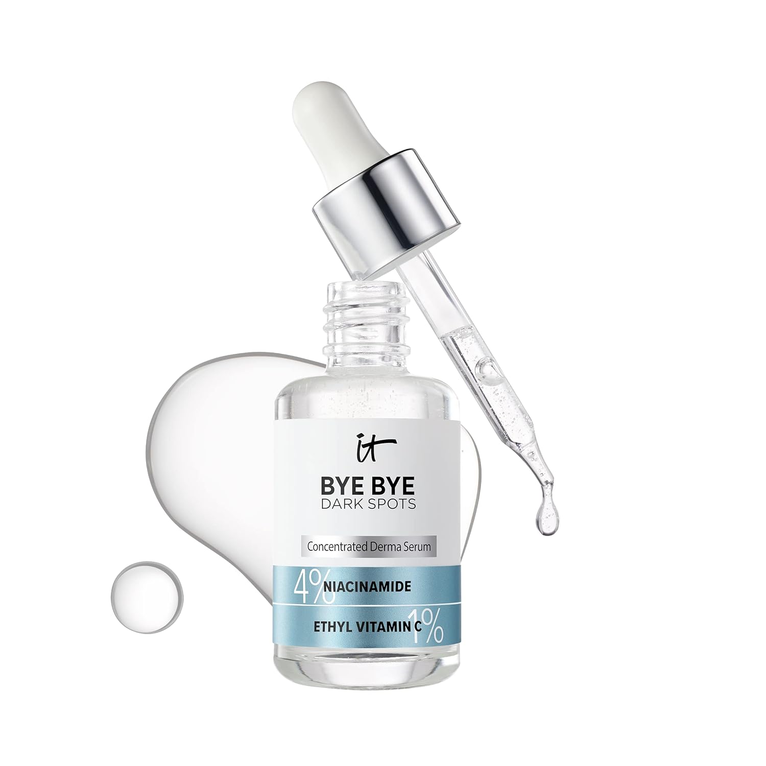 It Cosmetics Bye Bye Dark Spots 4% Niacinamide Serum - Visibly Reduces Dark Spots & Improves Skin Clarity In 8 Weeks - With 1% Ethyl Vitamin C - For All Skin Types - 1 Fl Oz