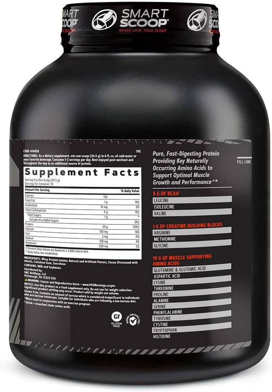 Gnc Amp Pure Isolate | Fuels Athletic Strength, Performance And Muscle Growth | Fast Absorbing | 25G Whey Protein Iso With 5G Bcaa | Chocolate Frosting | 70 Servings