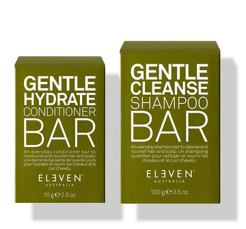 ELEVEN AUSTRALIA Gentle Cleanse Shampoo Bar + Gentle Hydrate Conditioner Bar Bundle